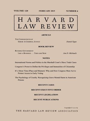 cover image of Harvard Law Review